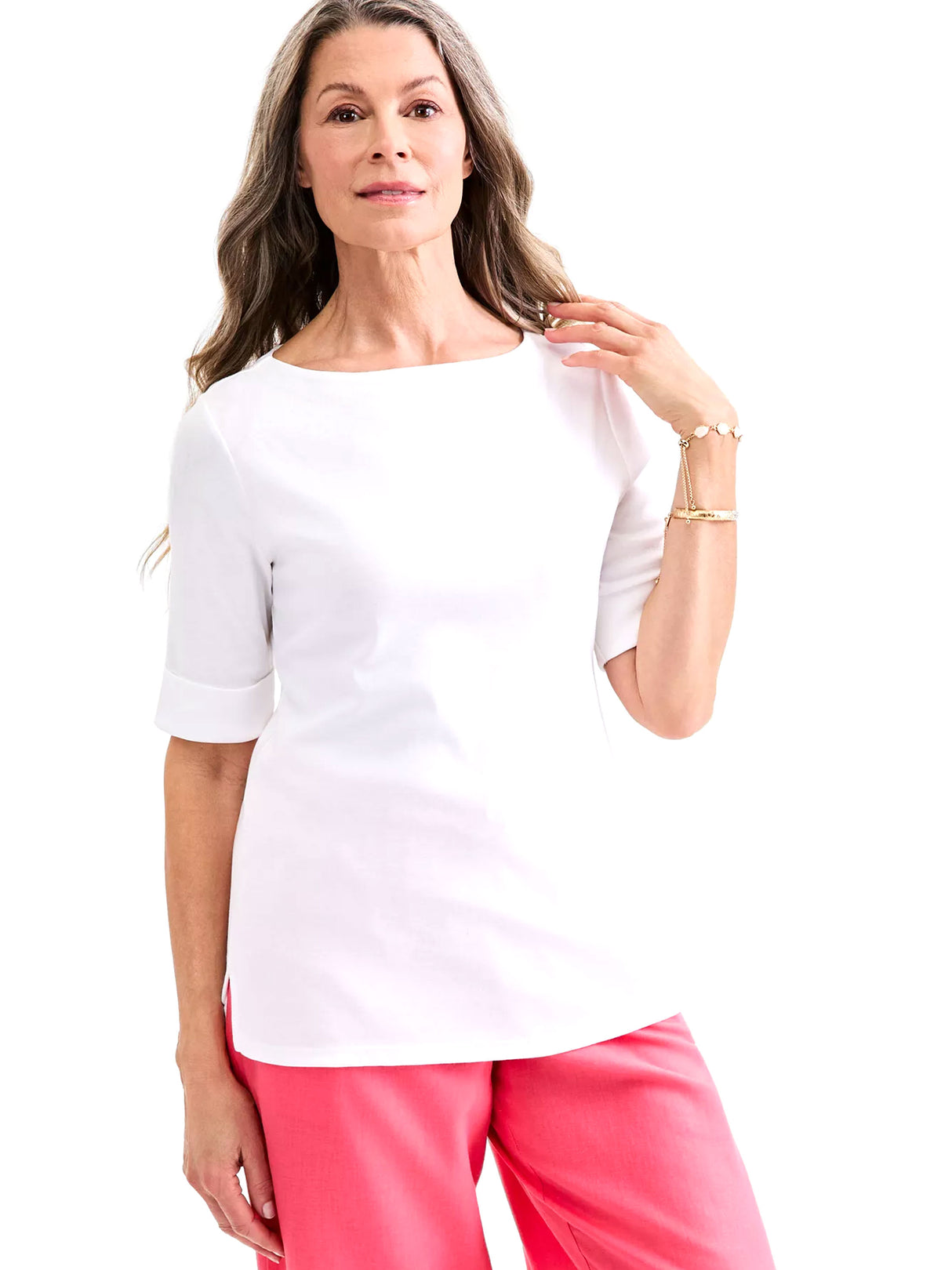 Image for Women's Plain Top,White