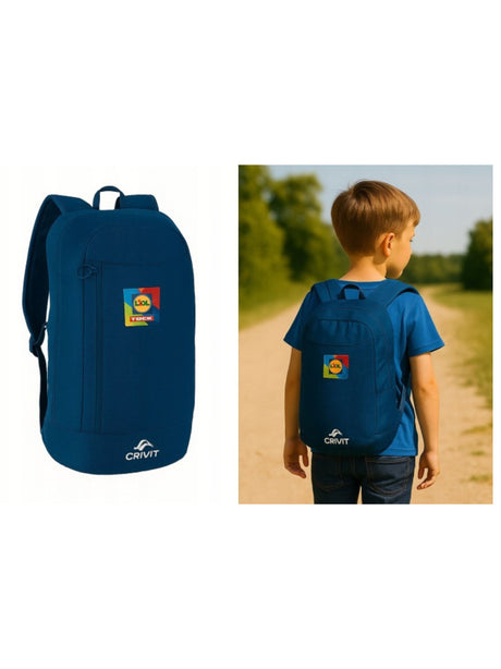 crivit mini backpack Basic About 10 Liter for Kids, Teens and Adults; Versatile Bag for Excursions etc, Green/Cream, One Size Fashion Crivit Mini Basic Backpack Approx.