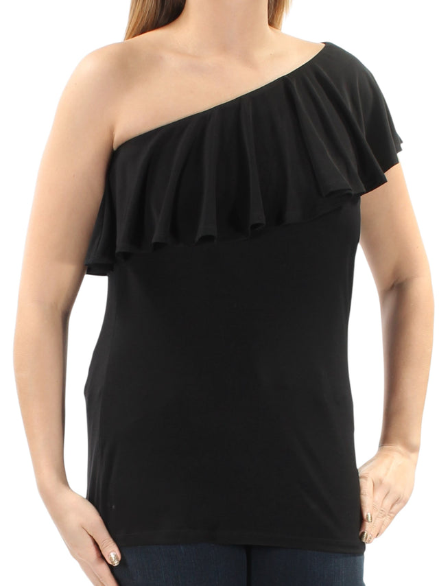 Image for Womens's One Off Shoulders Top,Black