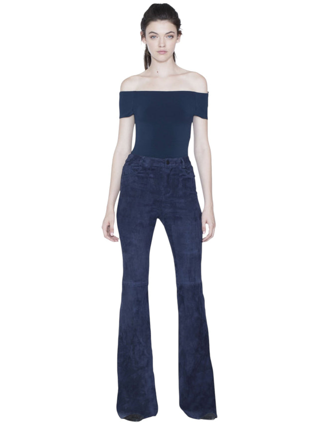 Image for Women's Plain Cold Shoulders Bodysuit,Navy