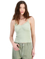 Image for Women's Lace Ribbed Top,Light Green