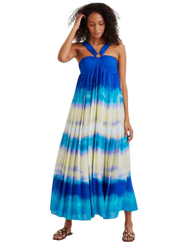 Image for Women's Ombre Ruffled Dress,Blue