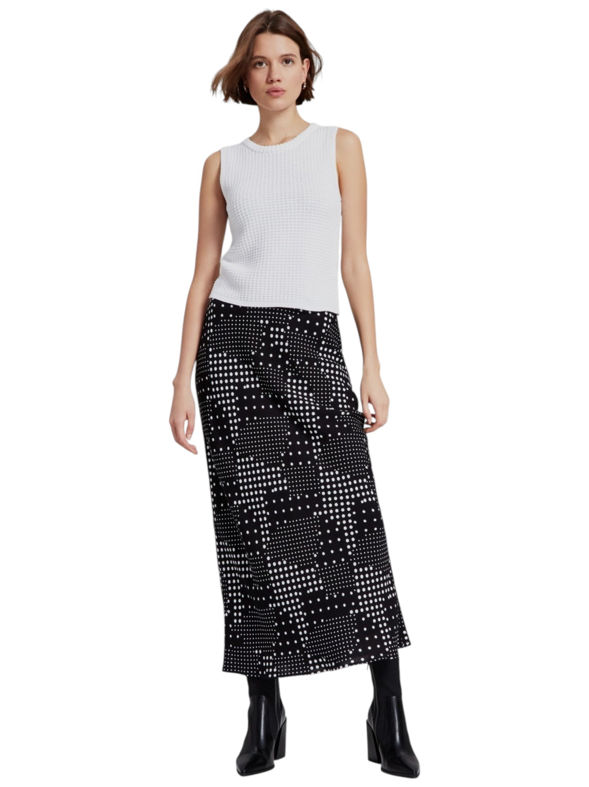 Image for Women's Dotted Skirt,Black