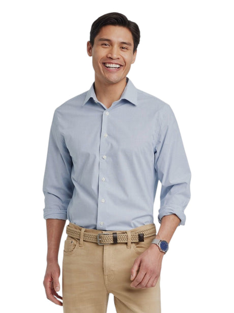 Image for Men's Striped Dress Shirt,Grey