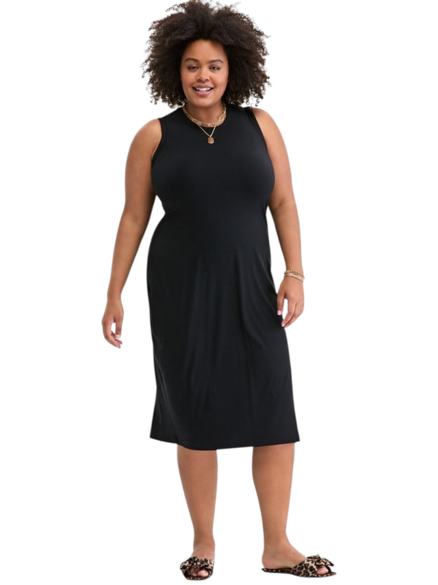 Image for Women's Ribbed Dress,Black