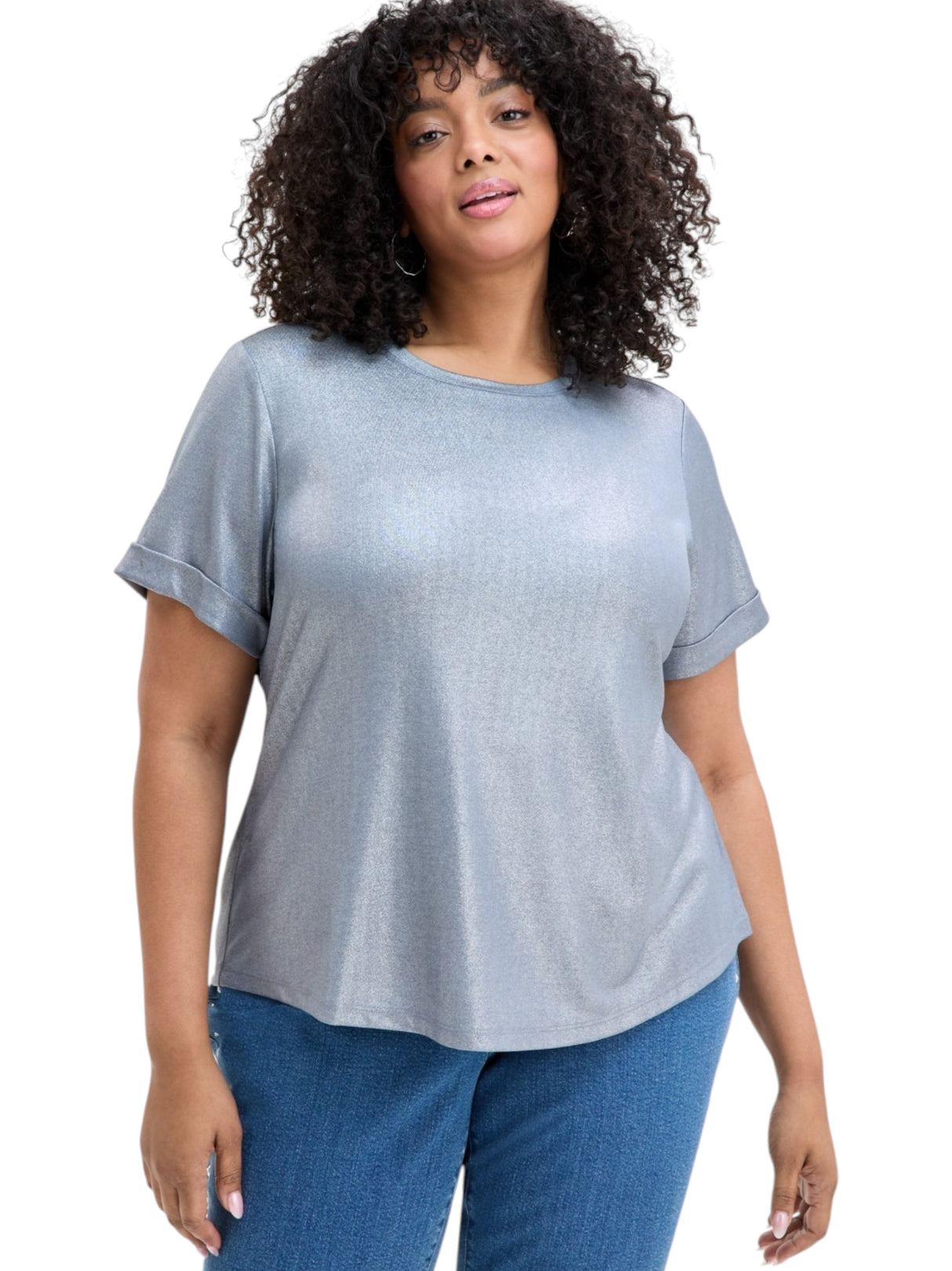 Image for Women's Shiny Top,Dark Silver
