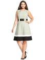 Image for Women's Colorblocked Dress,Beige