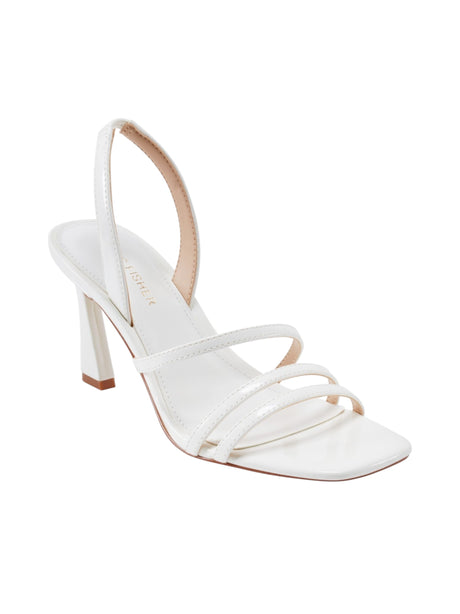Image for Women's Strapped Plain Heeled Shoes,Off white