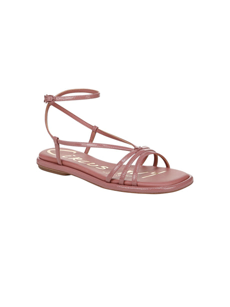 Image for Women's Strapped Flat Sandals,Dusty Rose