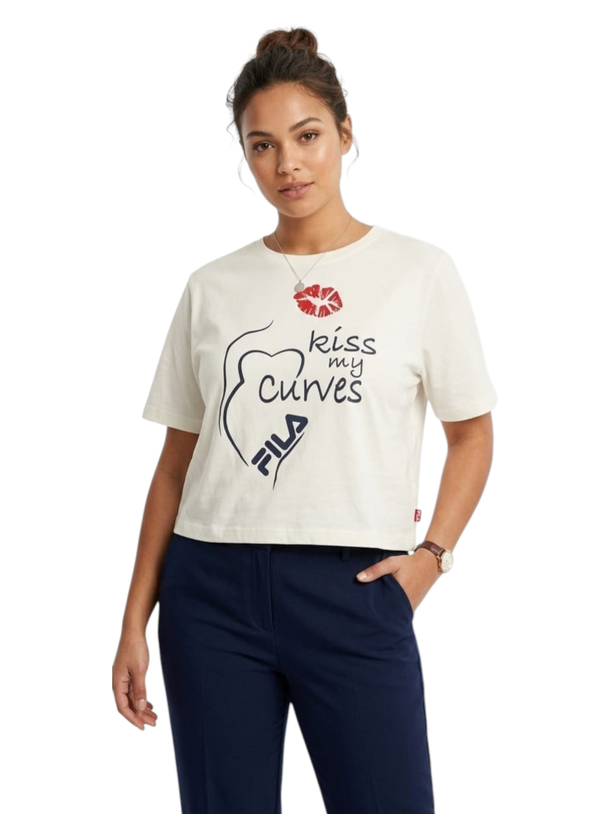 Image for Women's Printed Top,White