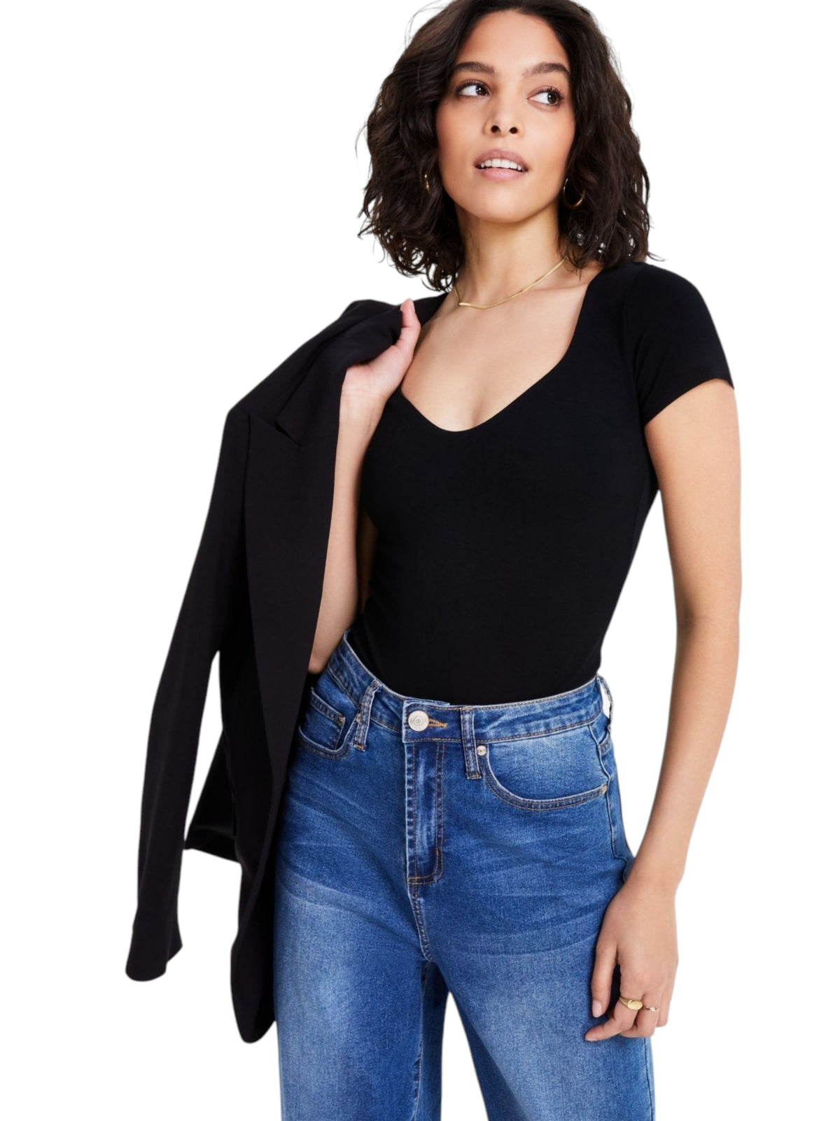 Image for Women's Plain Bodysuit,Black