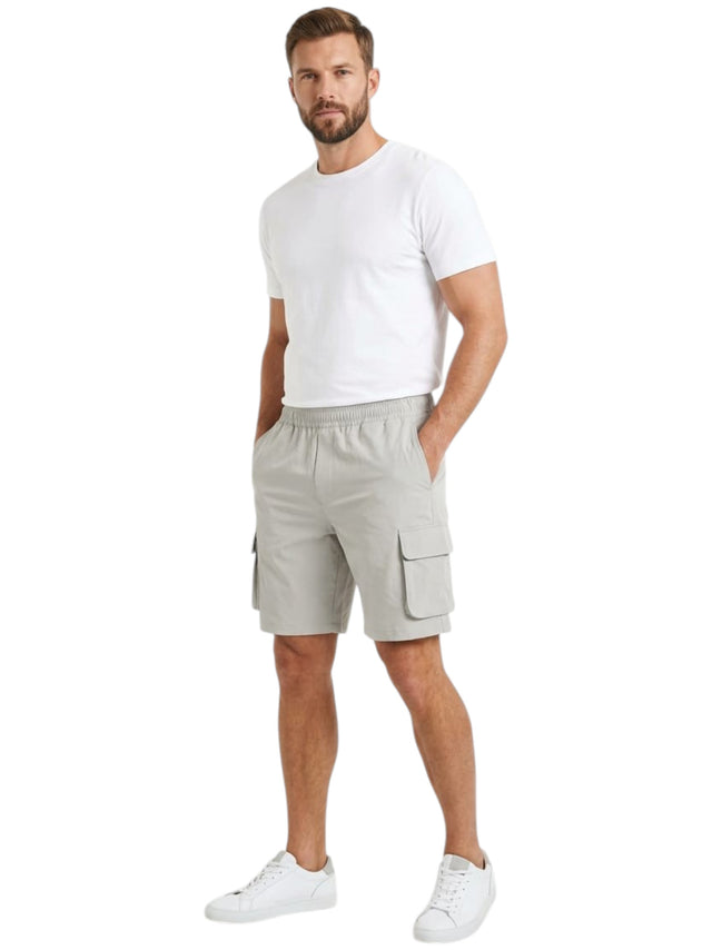 Image for Men's Plain Solid Cargo Short,Grey