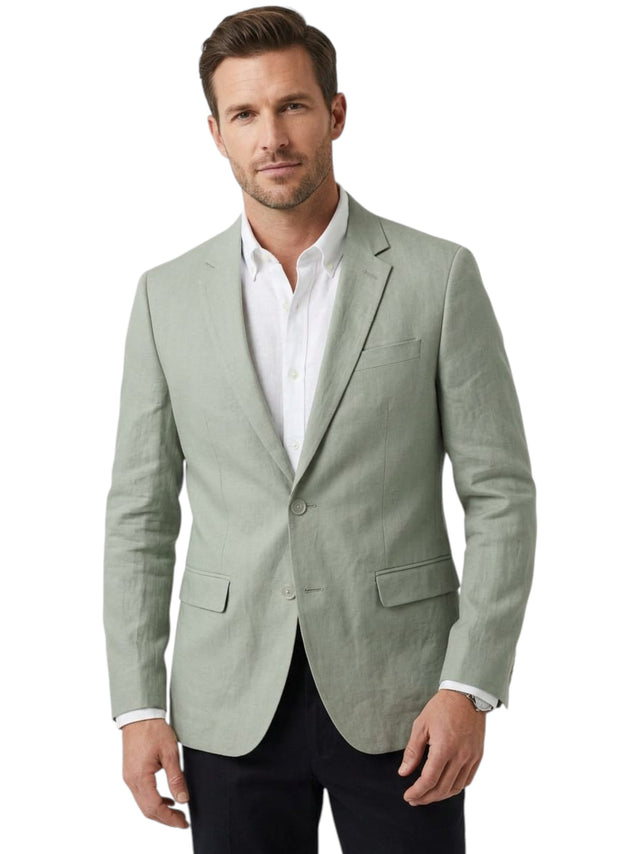 Image for Men's Plain Solid Blazer,Light Olive