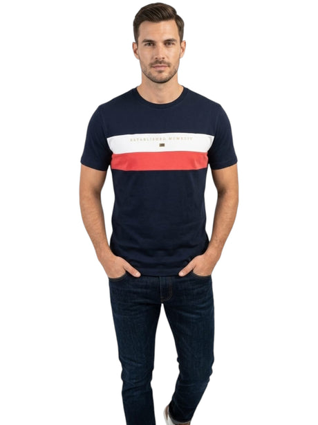 Image for Men's Colorblocked Top,Navy