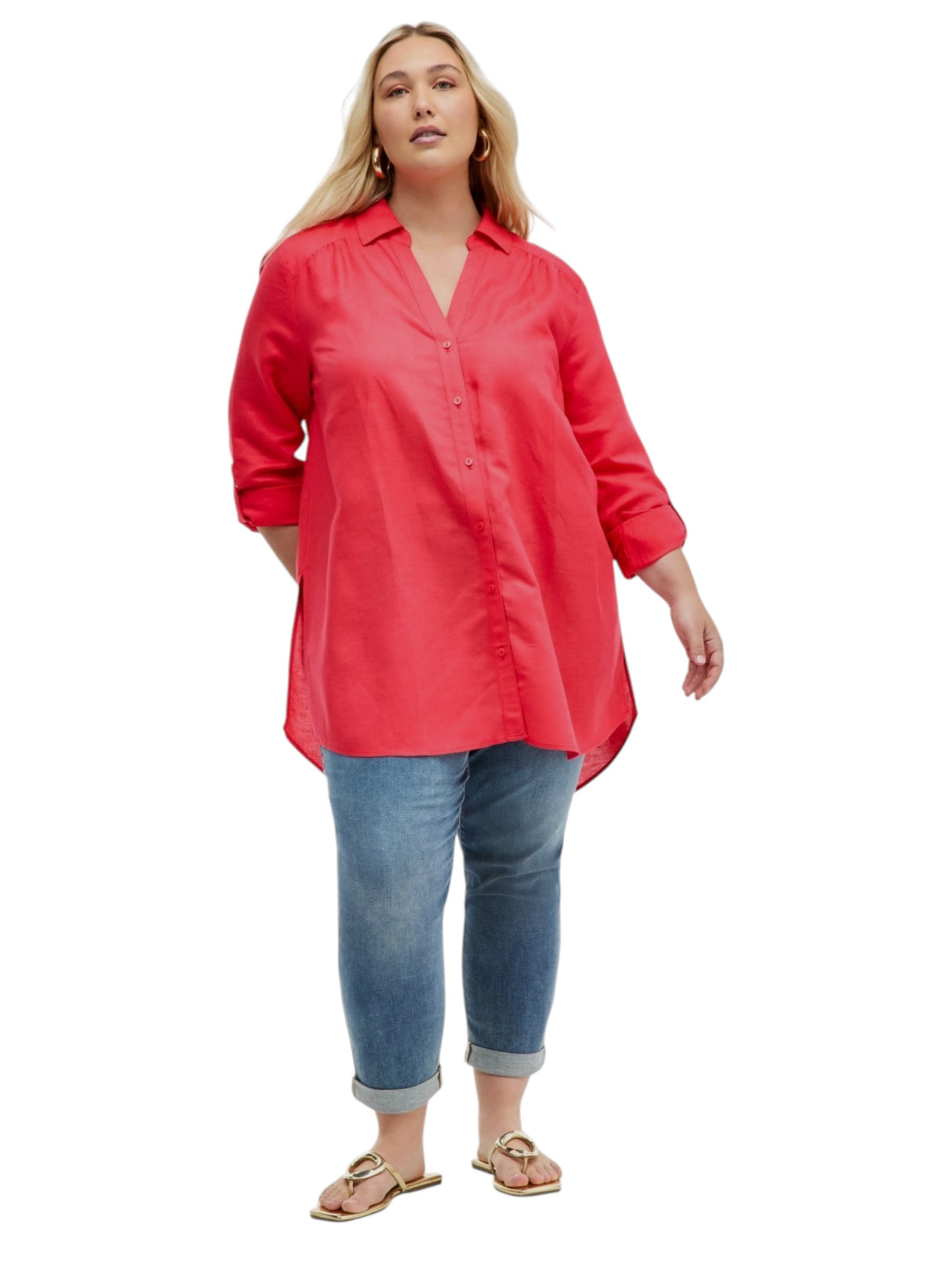 Image for Women's Plain Chemise,Red