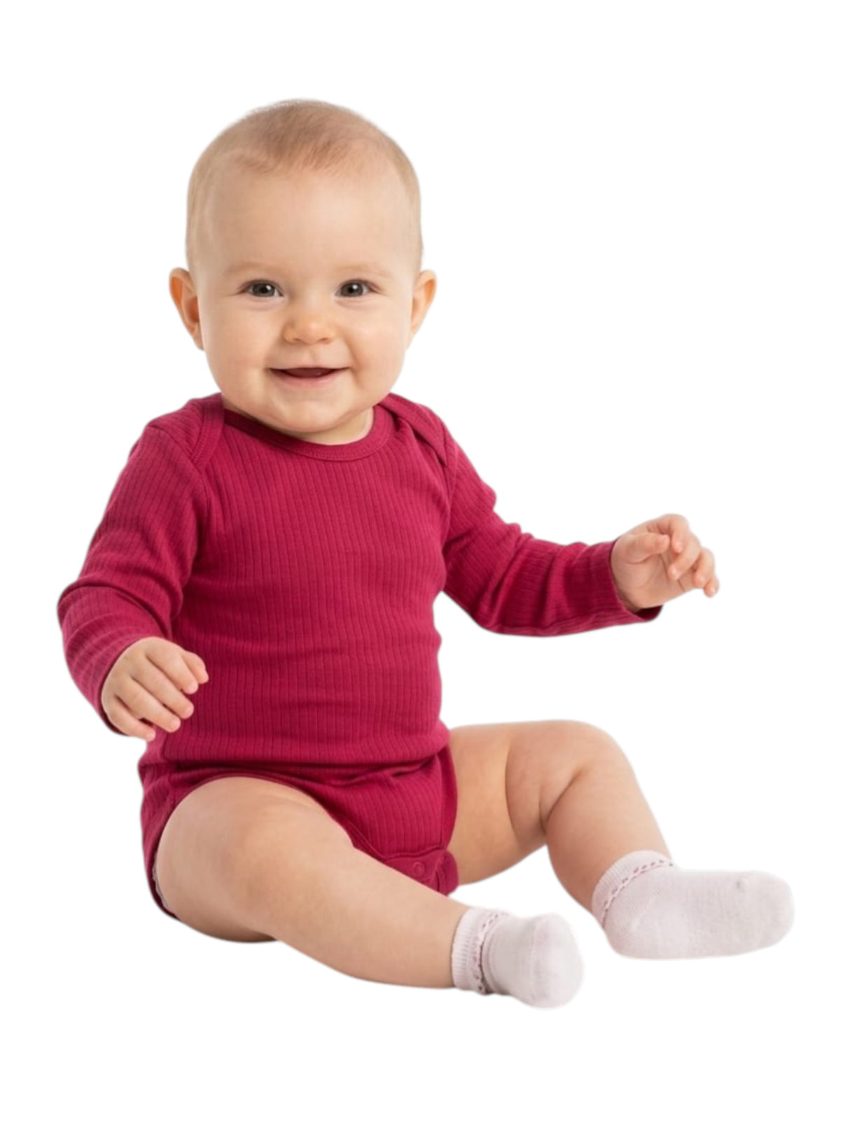 Image for Kids Girl's Knitted Bodysuit,Dark Pink