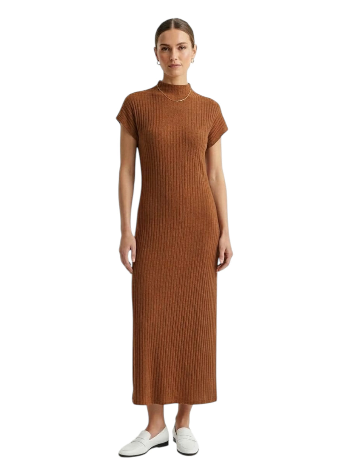 Image for Women's Knitted Dress,Brown