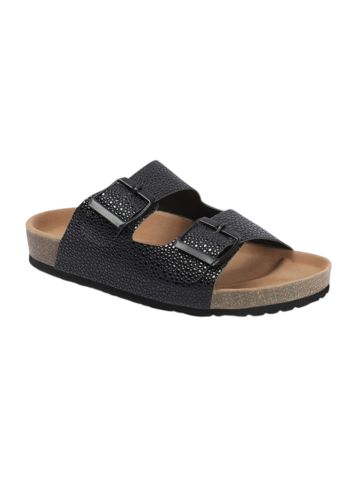Image for Women's Croc Leather Shoes,Black