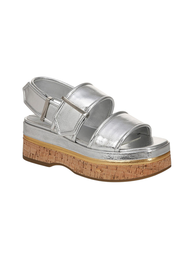 Image for Women's Plain Glowey Heels Shoes,Silver