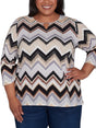 Image for Women's Zigzag Striped Top,Multi