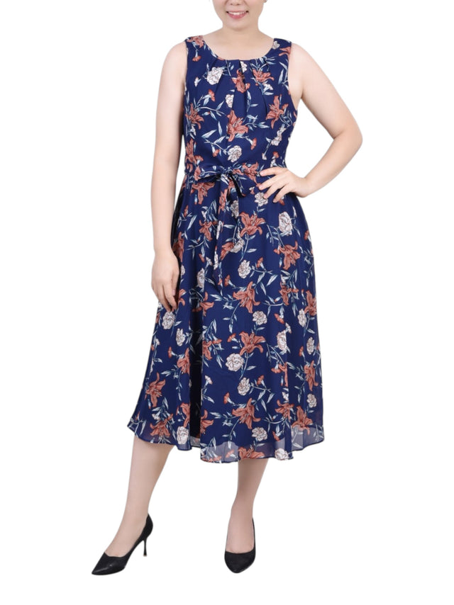 Image for Women's Printed Dress,Navy