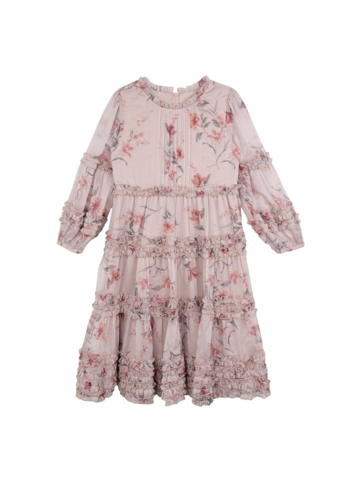 Image for Kids Girl's Ruffled Dress,Dusty Rose