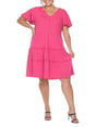 Image for Women's Plain Dress,Pink