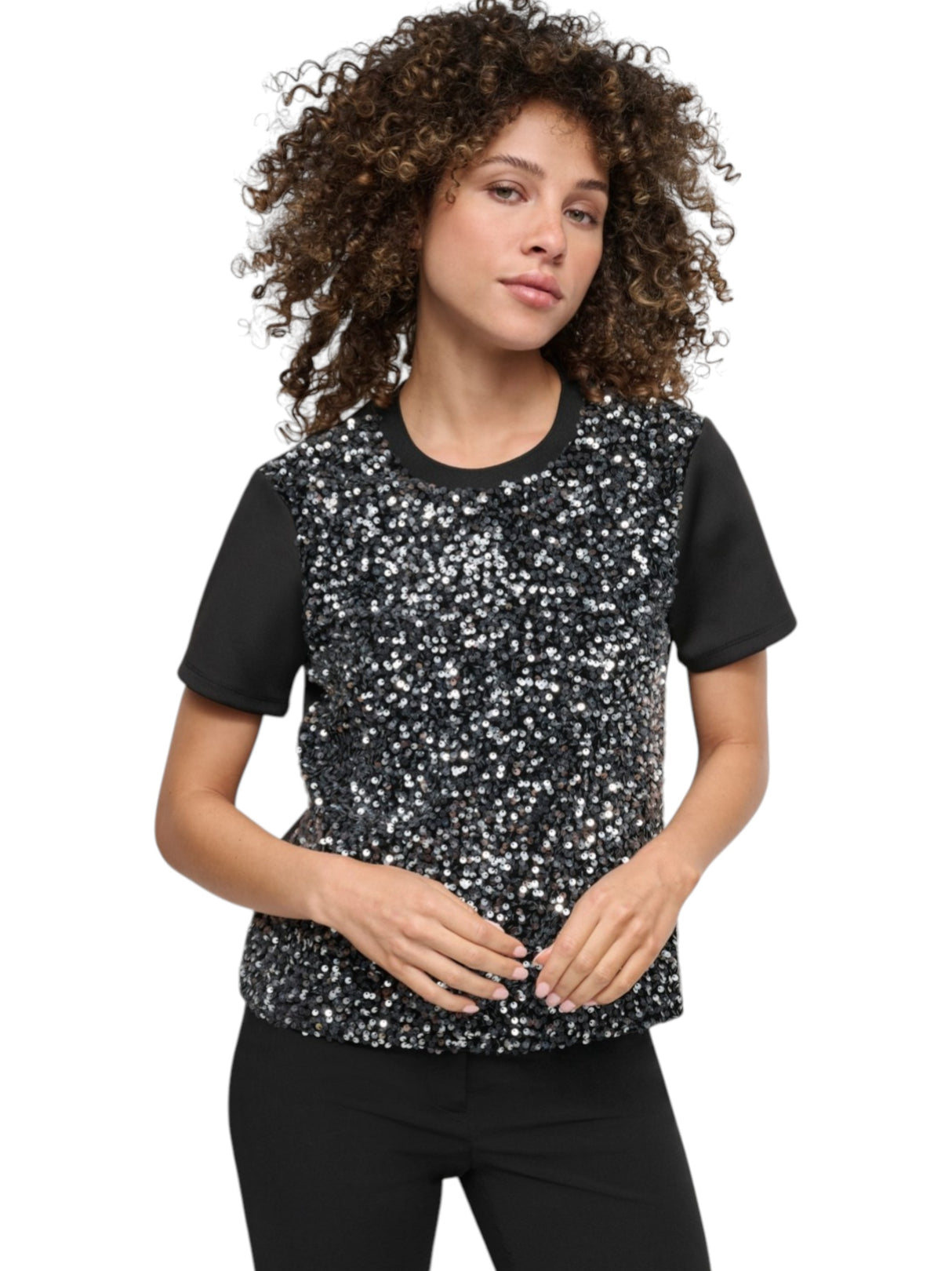 Image for Women's Sequined Top,Black