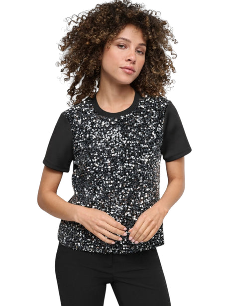 Image for Women's Sequined Top,Black
