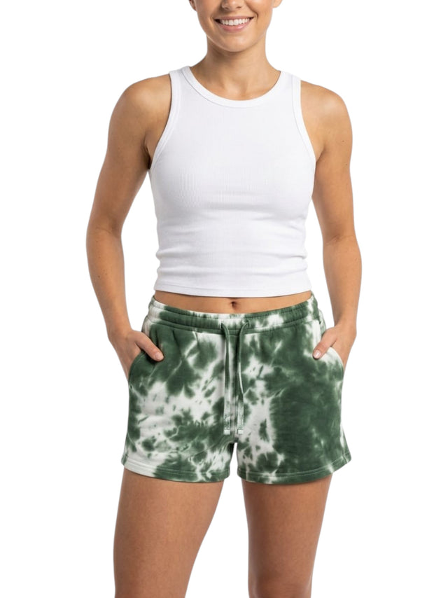Image for Women's Colorblocked Sleepwear Short,Green/White