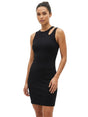 Image for Women's Plain Solid Dress,Black