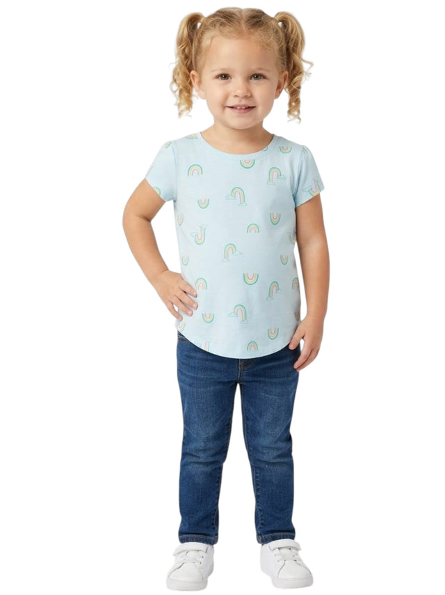 Image for Kids Girl's Printed Top,Light Blue