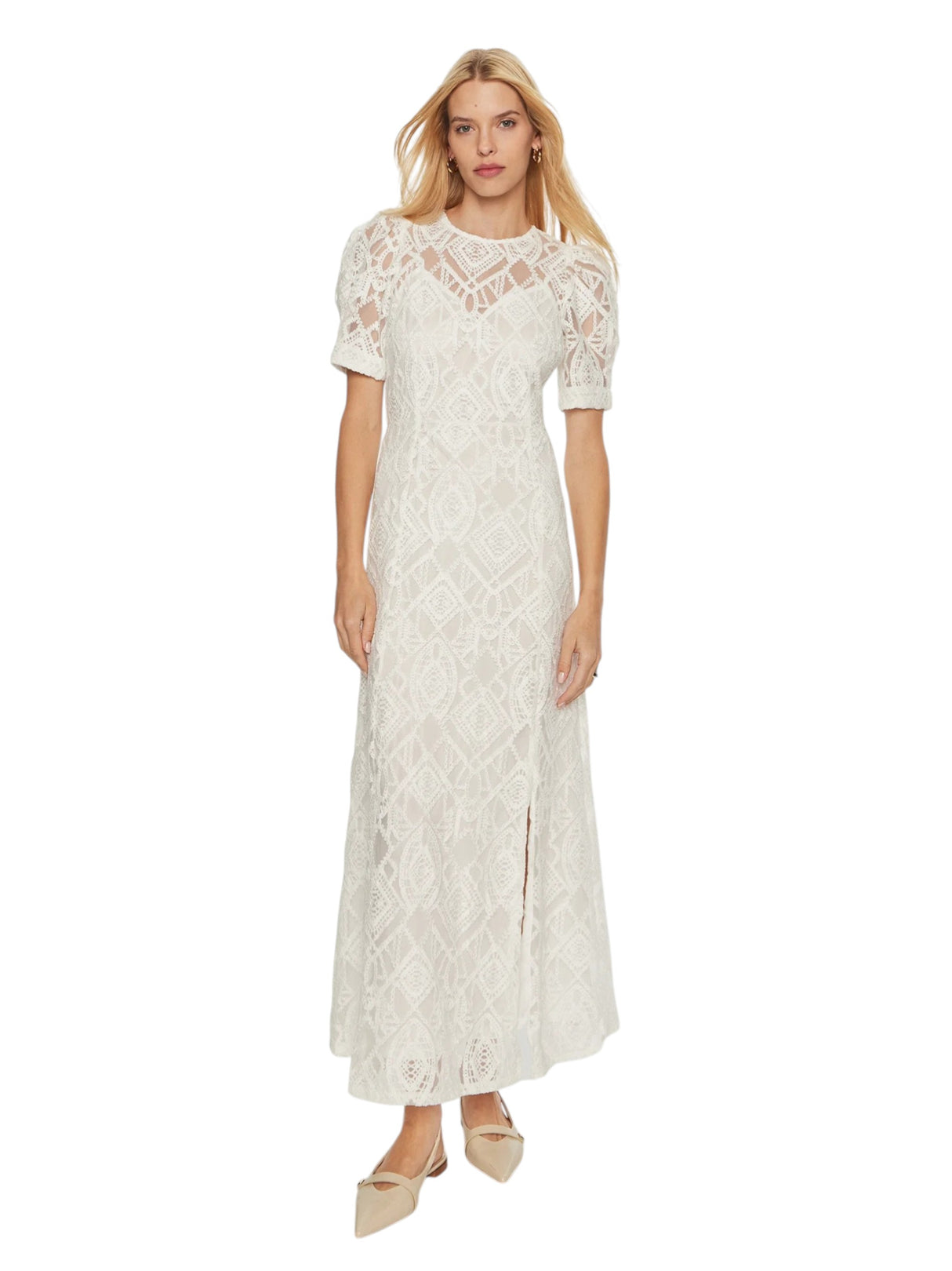 Image for Women's Textured Dress,White
