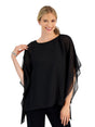 Image for Women's Ruffled Top,Black