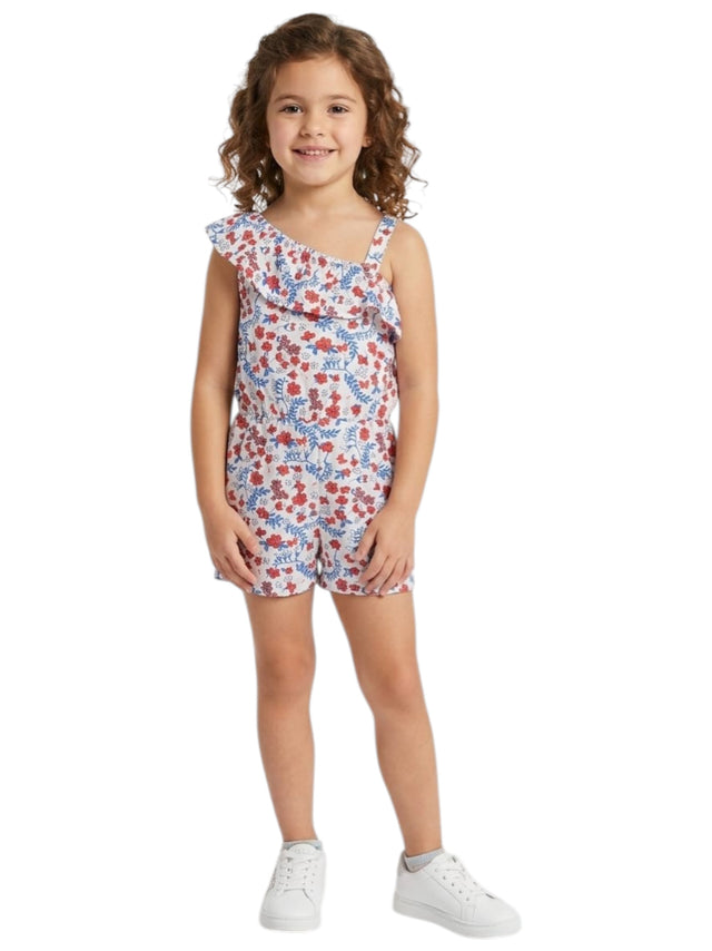 Image for Kids Girl's Floral Printed Jumpsuit,White