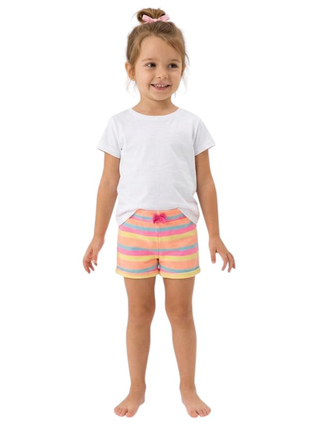 Image for Kids Girl's Colorblocked Striped Short,Multi