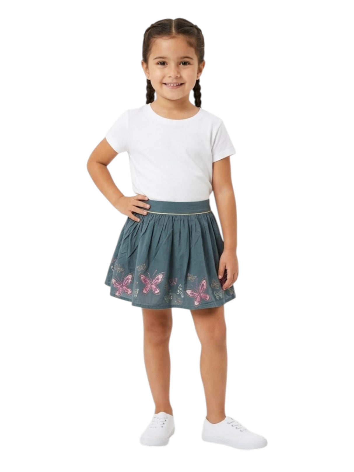 Image for Kids Girl's Printed Skirt,Dusty Navy