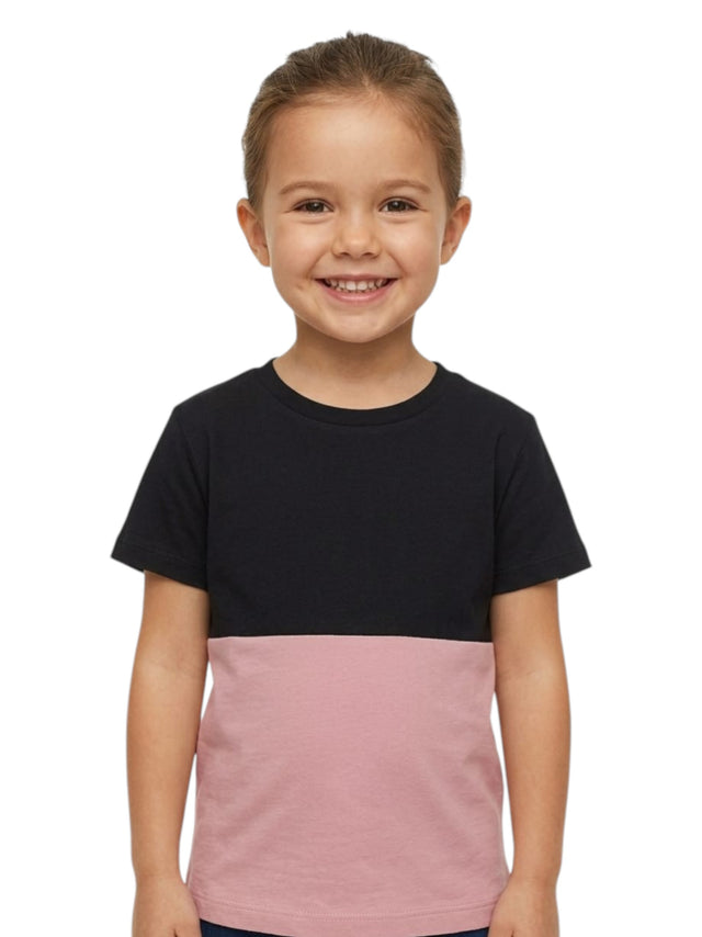 Image for Kids Girl's Colorblocked Top,Black