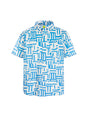 Image for Kids Boy's Printed Dress Shirt,Blue