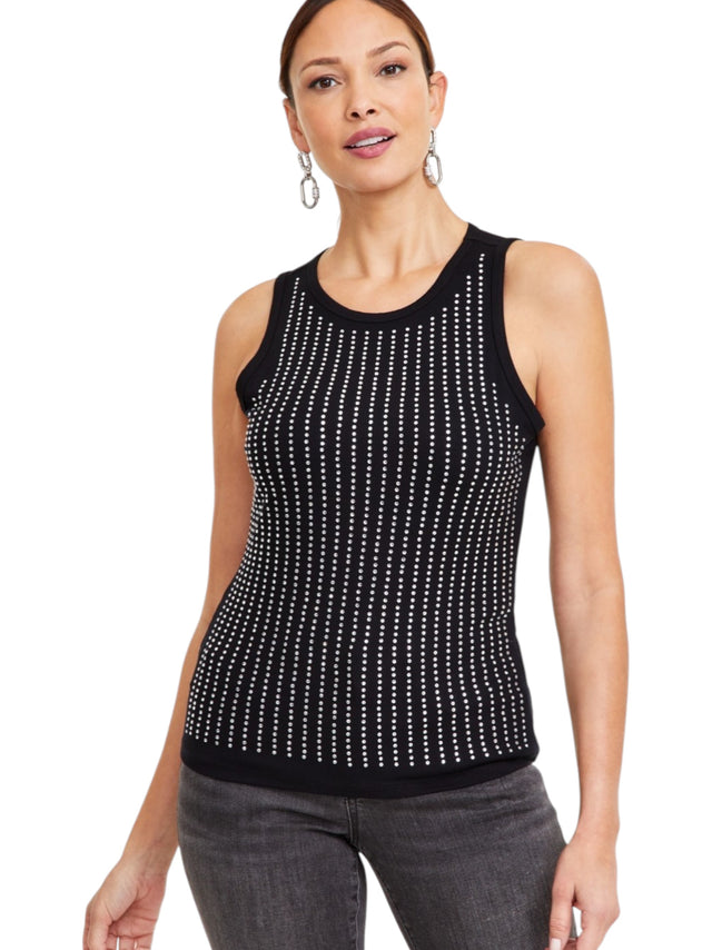 Image for Women's Rhinestones Top,Black