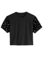 Image for Kids Girl's Sequined Top,Black