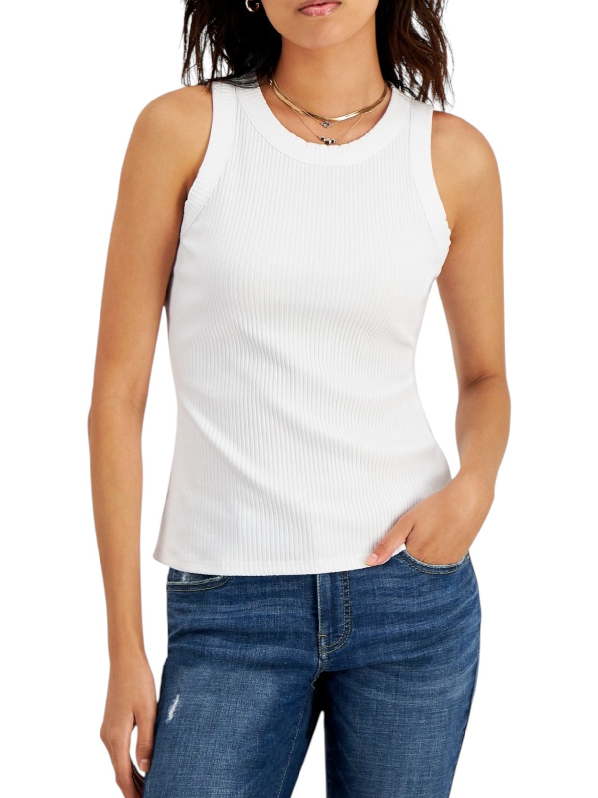 Image for Women's Ribbed Top,White