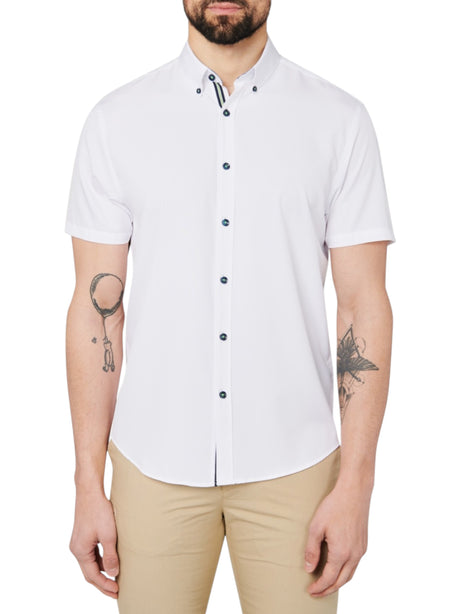 Image for Men's Plain Dress Shirt,White