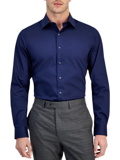 Image for Men's Plain Dress Shirt,Navy