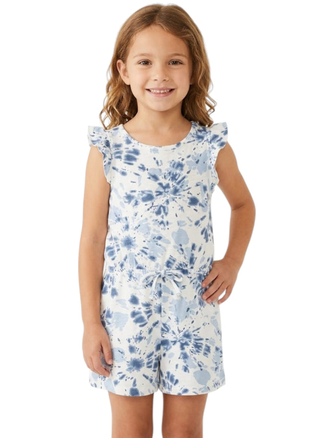 Image for Kids Girl's Blue Printed Jumpsuit,White