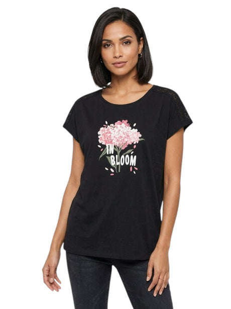 Image for Women's Printed Top,Black