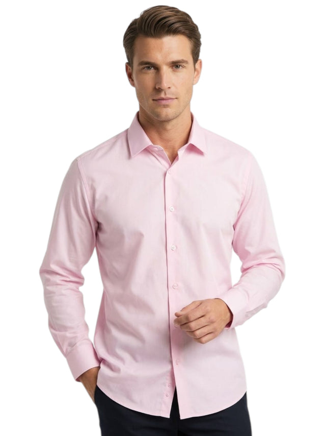 Image for Men's Plain Dress Shirt,Pink