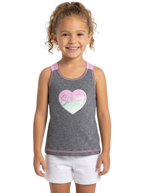 Image for Kids Girl's Heart Printed Top,Grey
