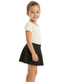 Image for Kids Girl's Gold Dotted Skirt,Black