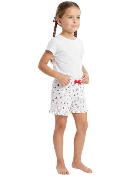 Image for Kids Girl's Cherry Short,White